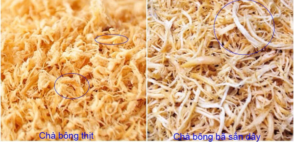 Cách phân biệt chà bông thật và chà bông giả làm từ bã sắn dây chính xác