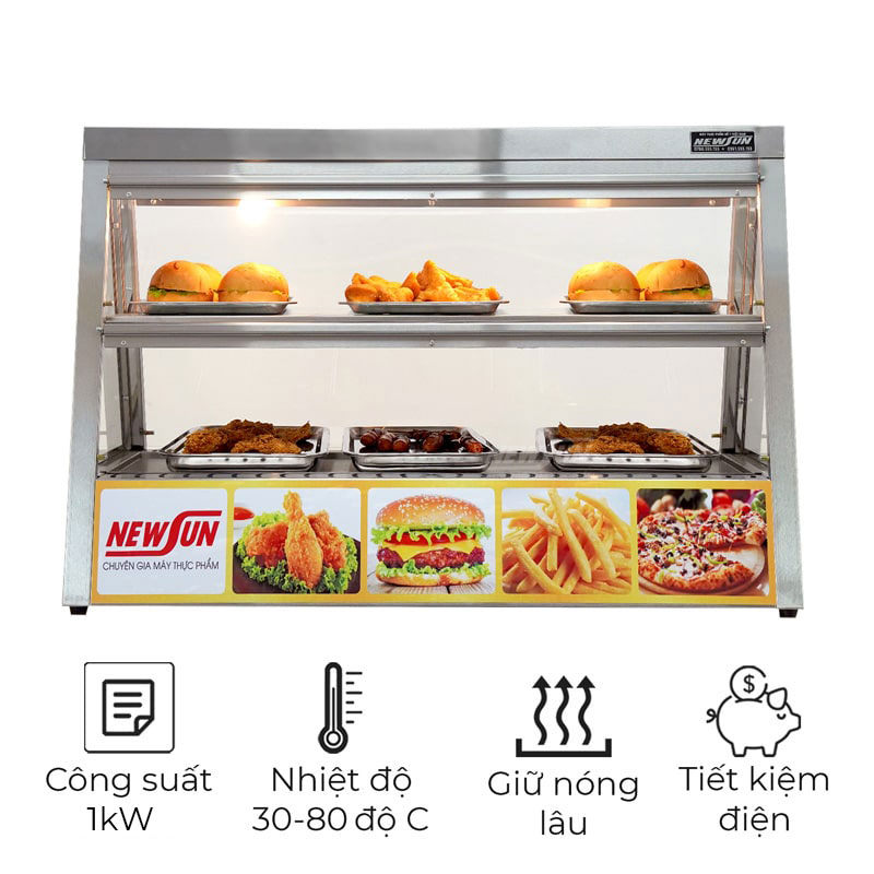 Tủ trưng bày gà rán HW-2×3