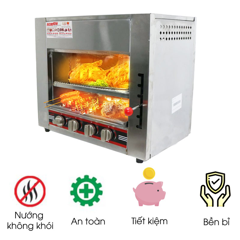 Lò nướng Salamander 4 họng gas Việt Nam
