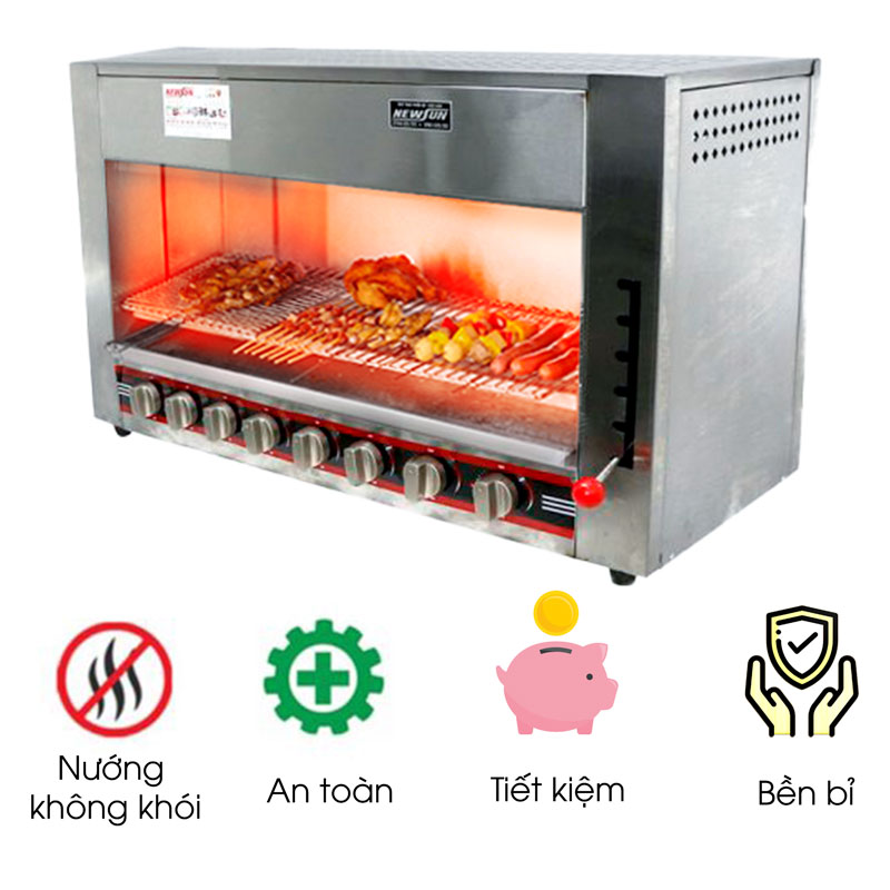 Lò nướng Salamander 8 họng gas Việt Nam