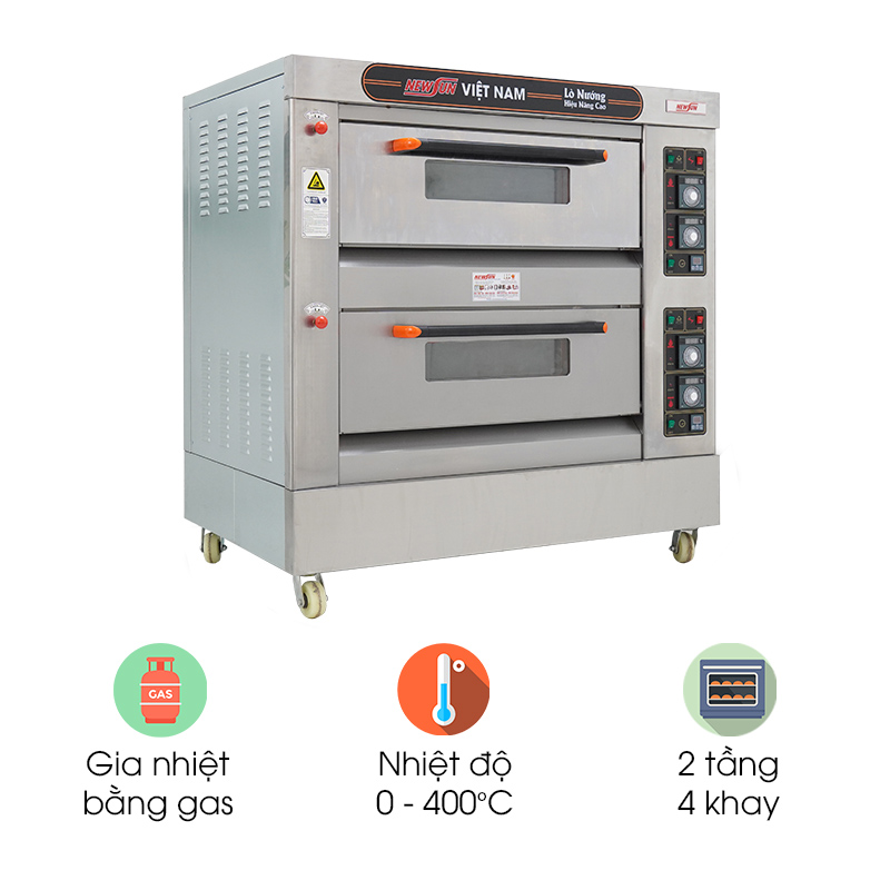 Lò nướng bánh NEWSUN 2 tầng 4 khay HLY-204 (Gas)