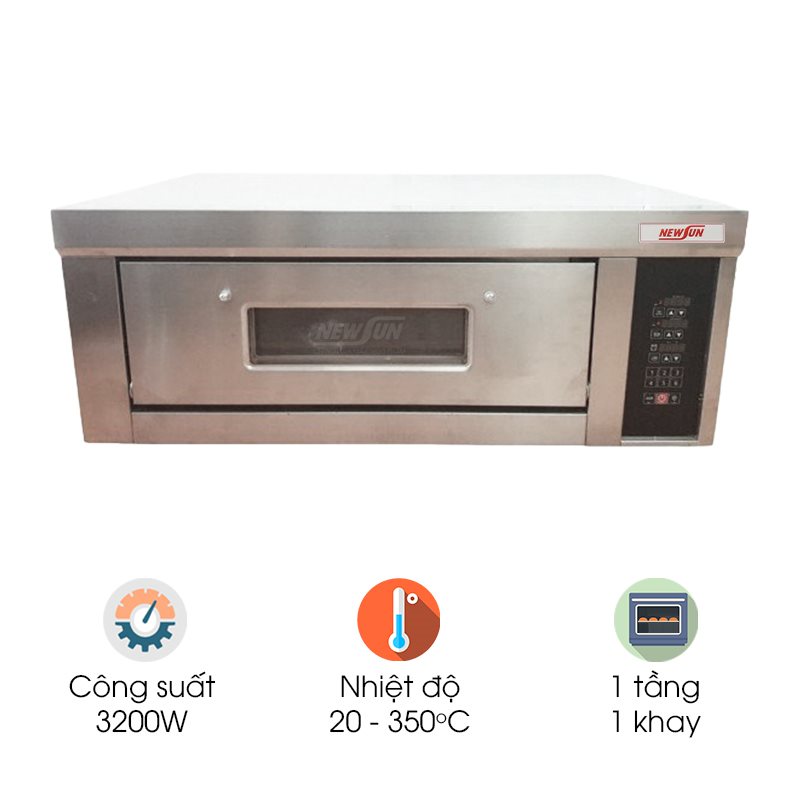 Lò nướng bánh NEWSUN 1 tầng 1 khay XYF-1ED-N (Bảng điện tử)