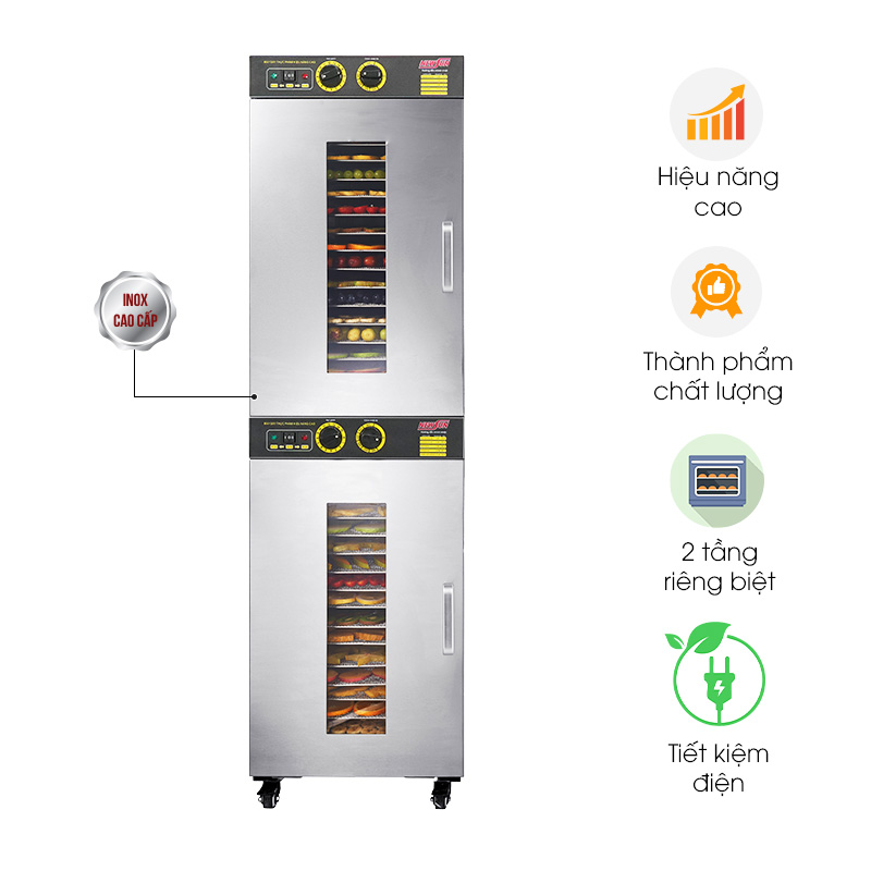 Máy sấy hoa quả hiệu năng cao 32 khay