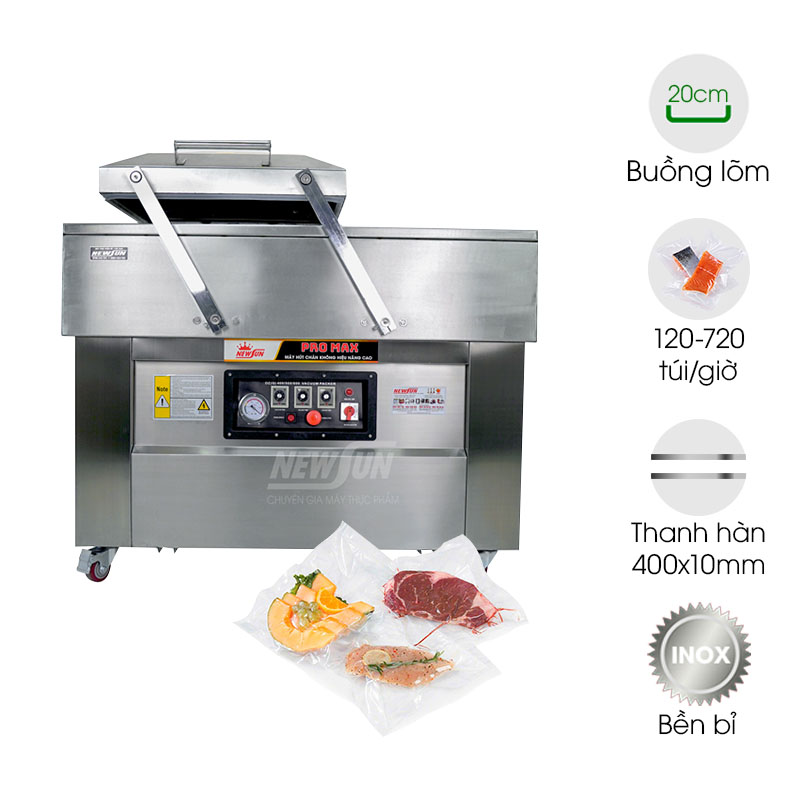 Máy hút chân không DZQ400-2SB NEWSUN Promax (2 buồng lõm 20cm)
