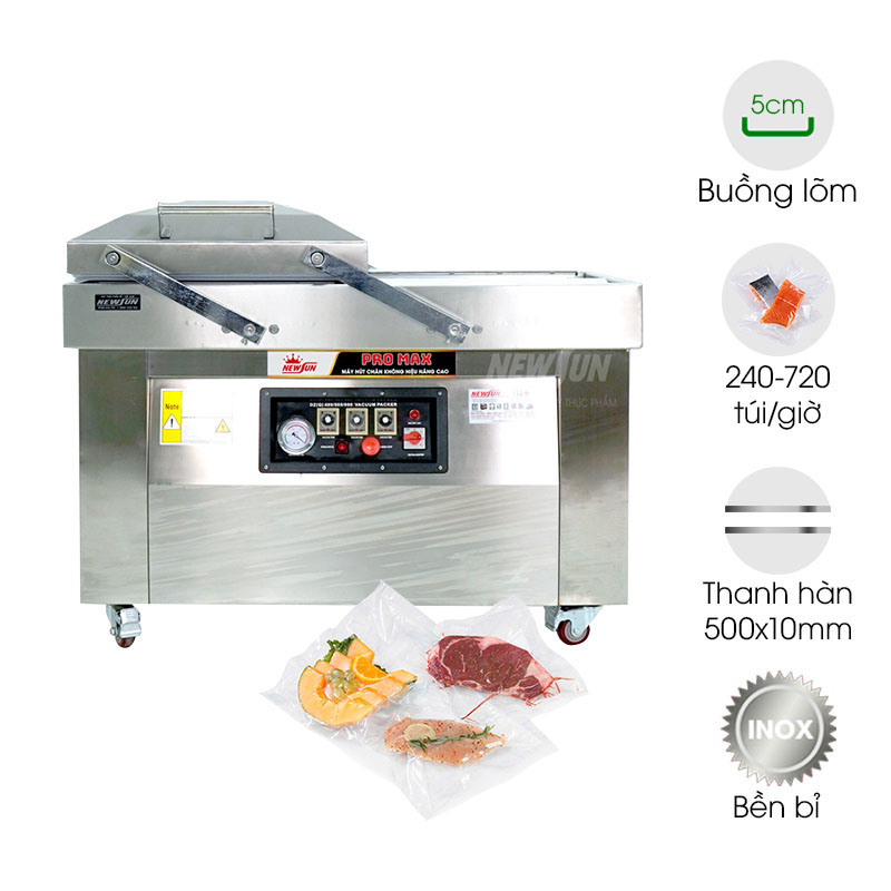 Máy hút chân không DZQ500-2SB NEWSUN Promax (2 buồng lõm 5cm)