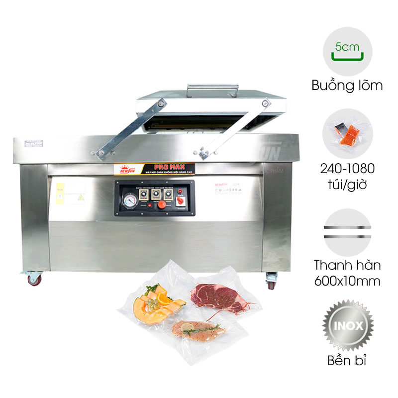 Máy hút chân không DZQ600-2SB NEWSUN Promax (2 buồng lõm 5cm)