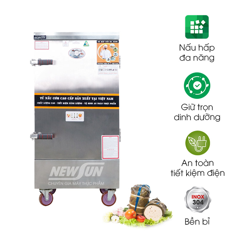 Tủ hấp giò chả 10 khay (60kg/mẻ)