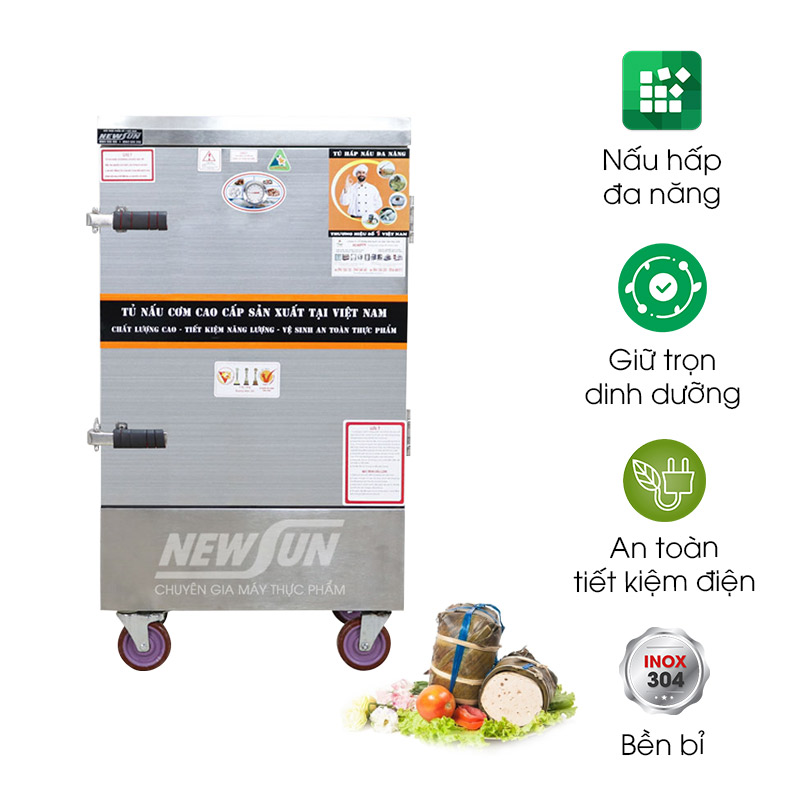 Tủ hấp giò chả 8 khay (48kg/mẻ)