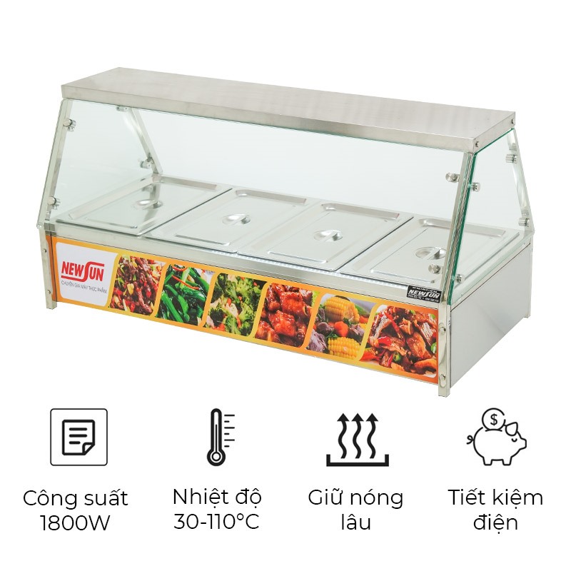 Tủ hâm nóng thức ăn có kính HBM-20-2