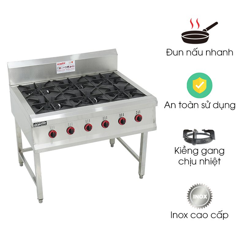 Bếp Âu 6 họng (đánh lửa tự động)