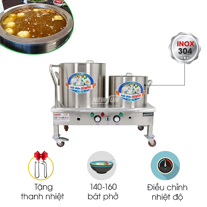 Bộ nồi nấu phở đôi 20-60L