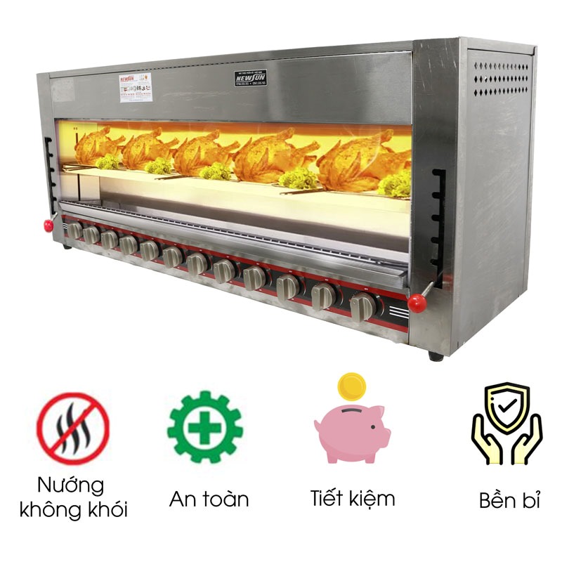 Lò nướng Salamander 12 họng gas Việt Nam