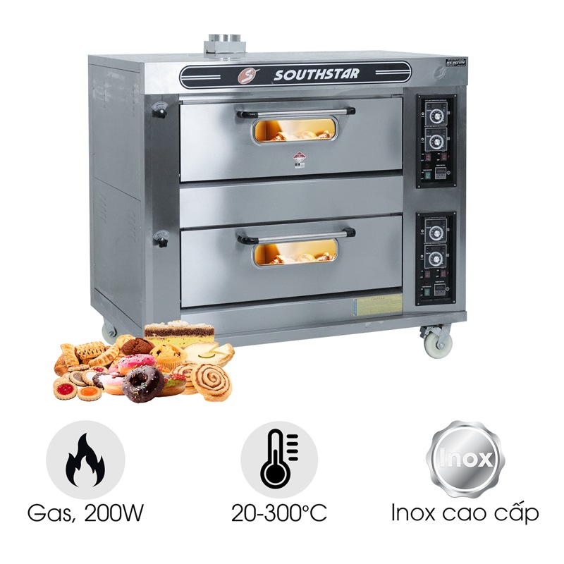 Lò nướng bánh Southstar 2 tầng 4 khay dùng gas YXY-40A