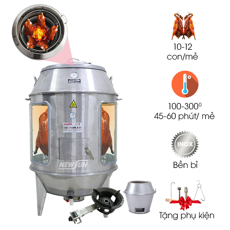 Lò quay vịt có kính phi 90cm