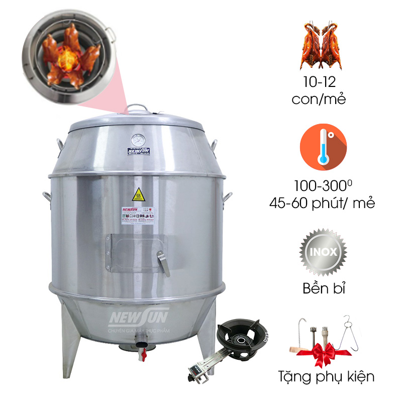 Lu quay vịt bằng gas phi 90cm