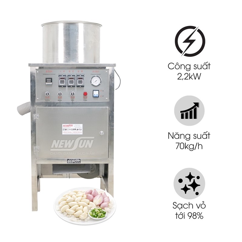 Máy bóc vỏ hành tỏi công nghiệp FX-128S