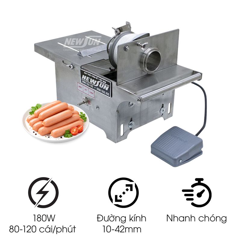Máy buộc chỉ xúc xích dùng điện Việt Nam