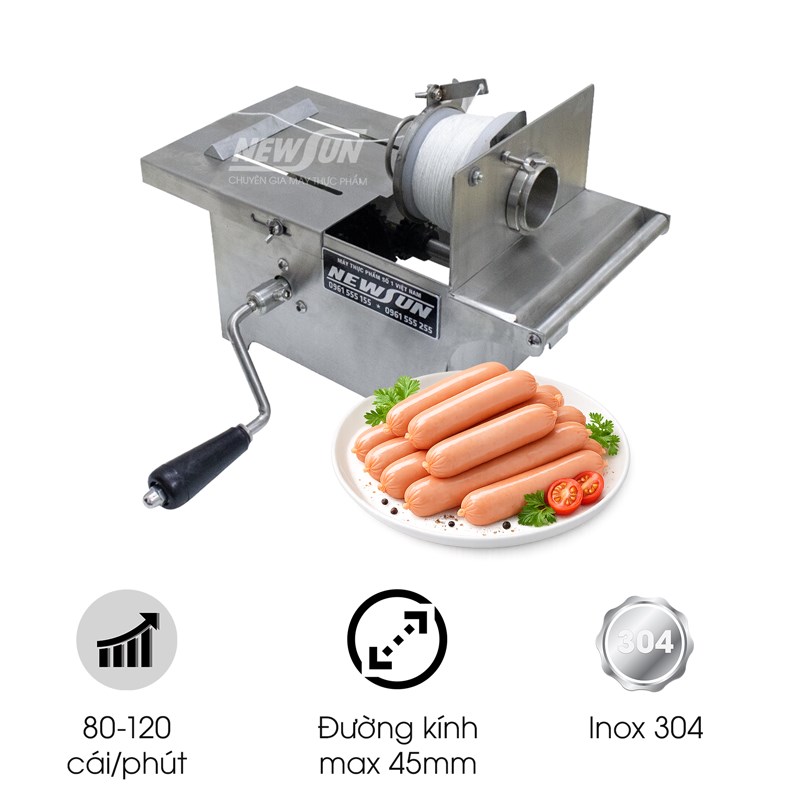 Máy buộc chỉ xúc xích quay tay Việt Nam