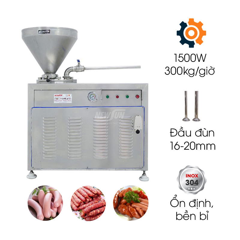 Máy đùn xúc xích lạp xưởng tự động liên tục HE(GC)-30 (1 ống đùn)