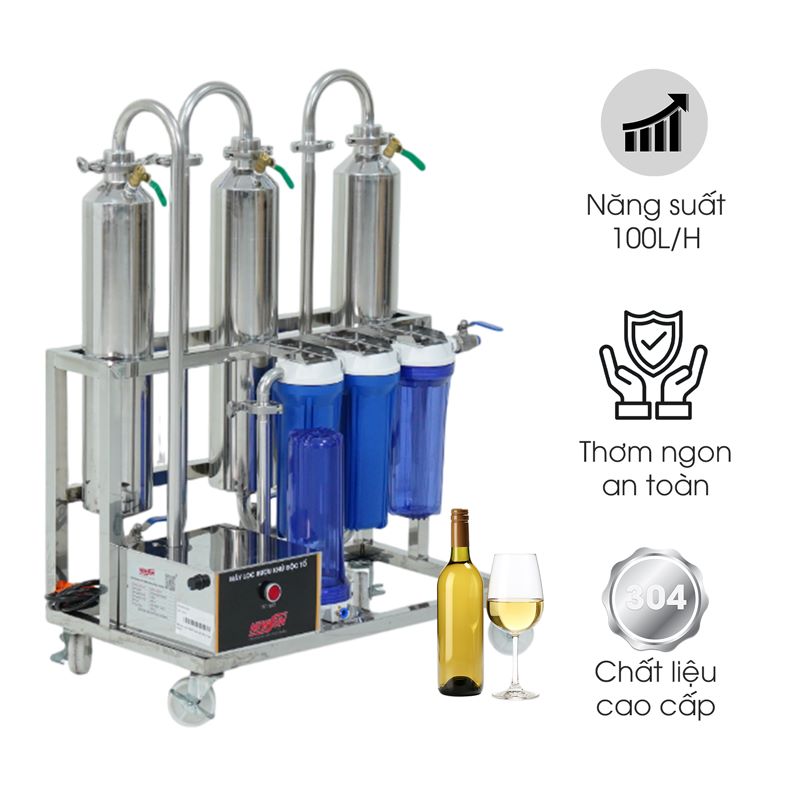 Máy lọc rượu khử độc tố 100l/h