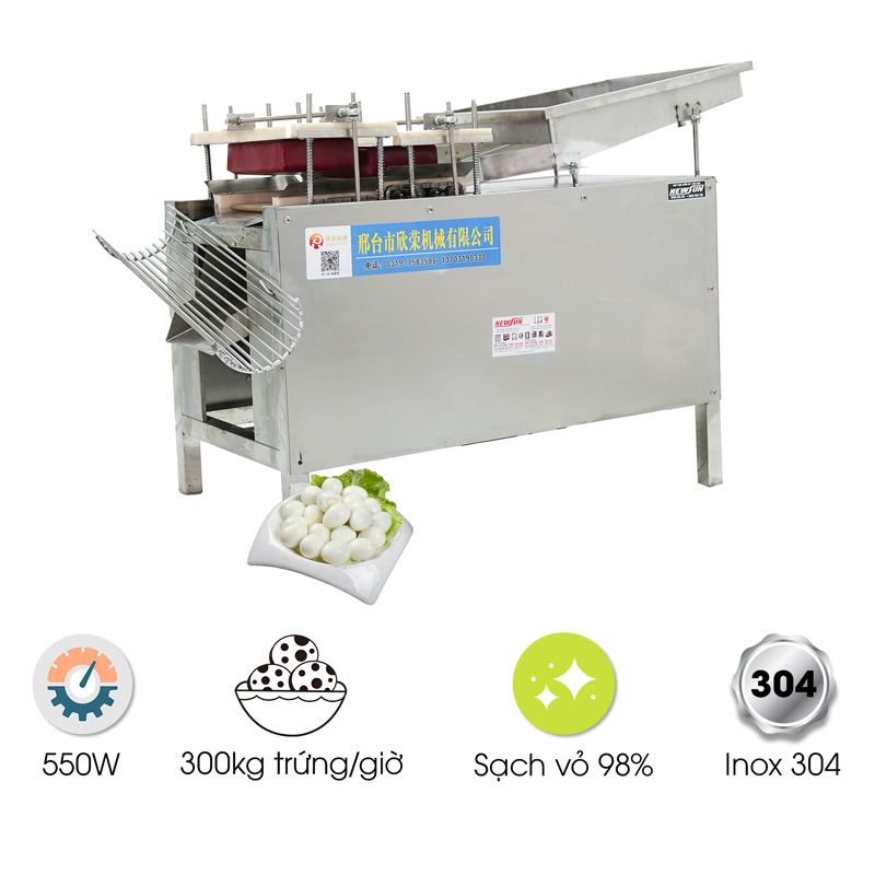 Máy lột vỏ trứng cút 2 rãnh NS500