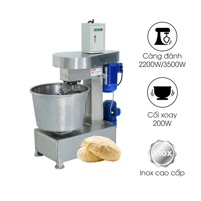 Máy trộn bột mì Việt Nam 10kg/mẻ (Khung inox)