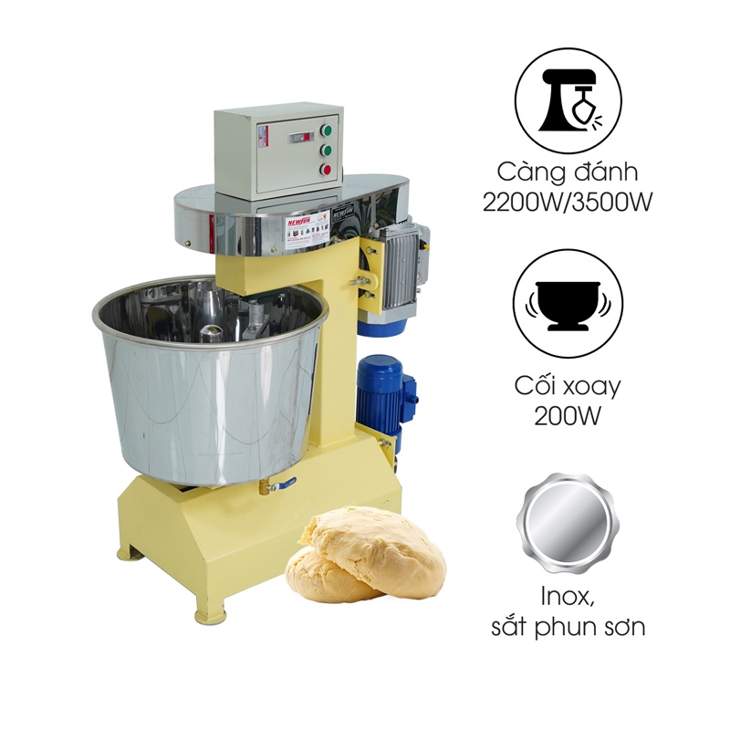 Máy trộn bột mì Việt Nam 10kg/mẻ (khung sắt phun sơn)