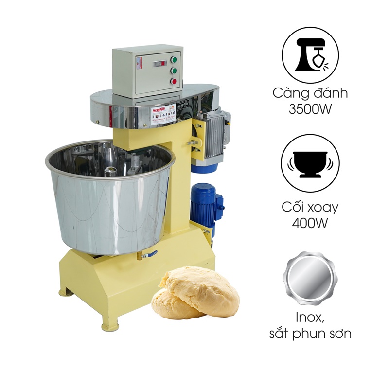 Máy trộn bột mì Việt Nam 15kg/mẻ (khung sắt phun sơn)