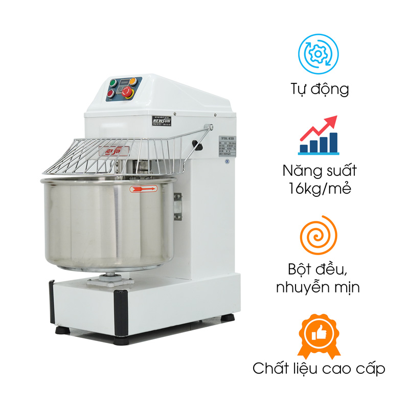 Máy trộn bột mì NEWSUN HS-40 16kg/mẻ (càng xoắn ốc)
