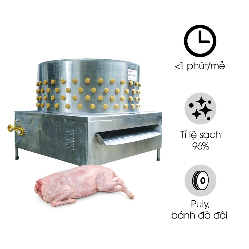 Máy vặt lông dê phi 100