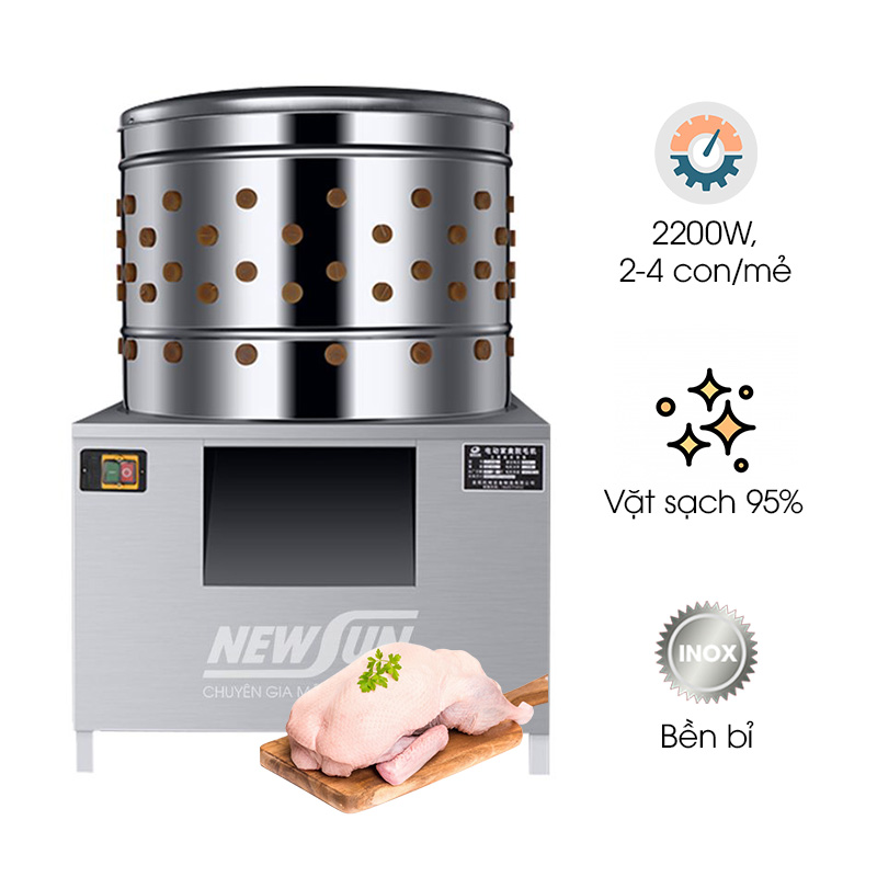 Máy vặt lông gà vịt nhập khẩu phi 60cm