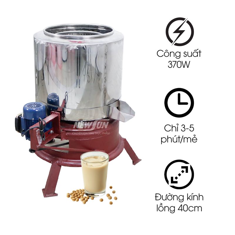 Máy vắt sữa đậu nành li tâm 40 lít vỏ inox