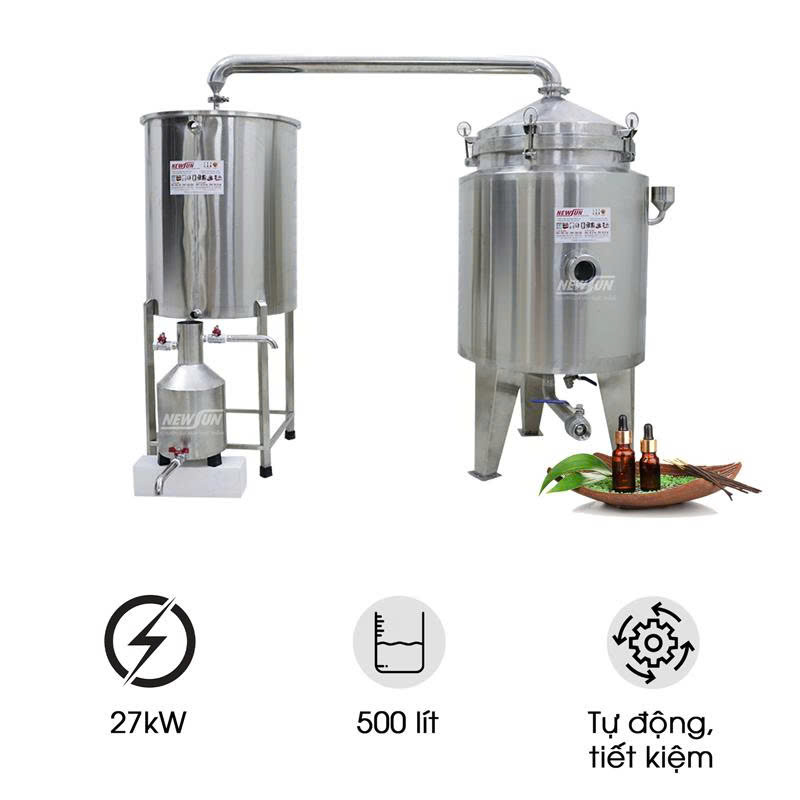 Nồi chưng cất tinh dầu 500 lít