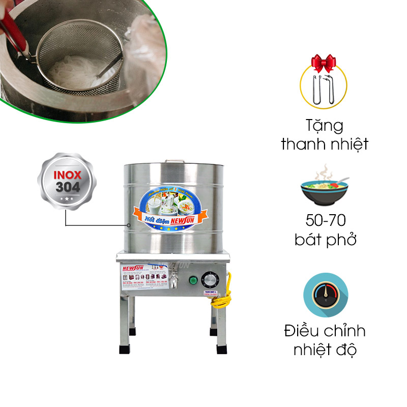 Nồi nấu phở điện liền 30L