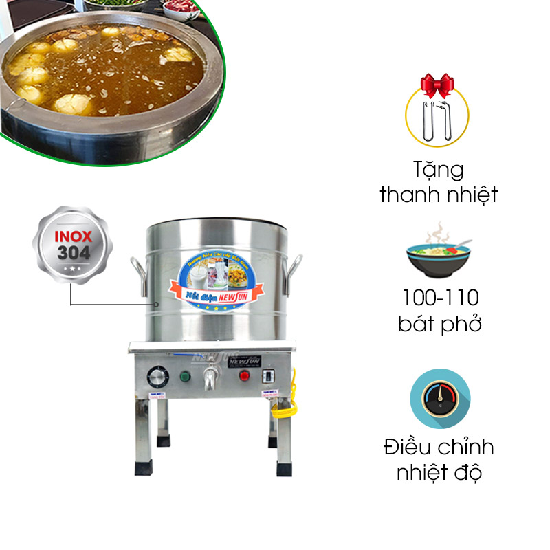 Nồi nấu phở điện liền 40L