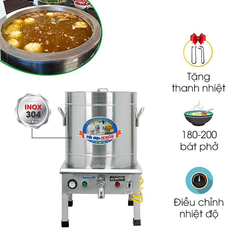 Nồi nấu phở điện liền nồi 80L