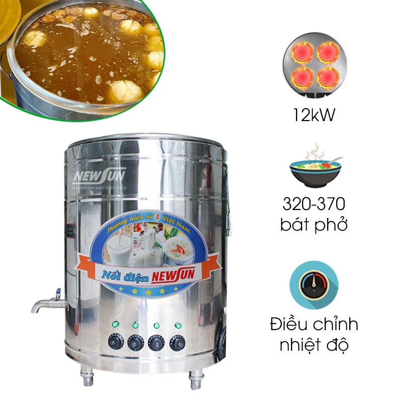 Nồi nấu phở nhập khẩu 160 lít