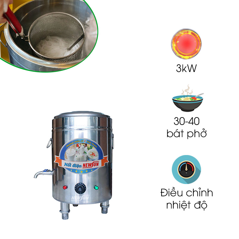 Nồi nấu phở nhập khẩu 20 lít