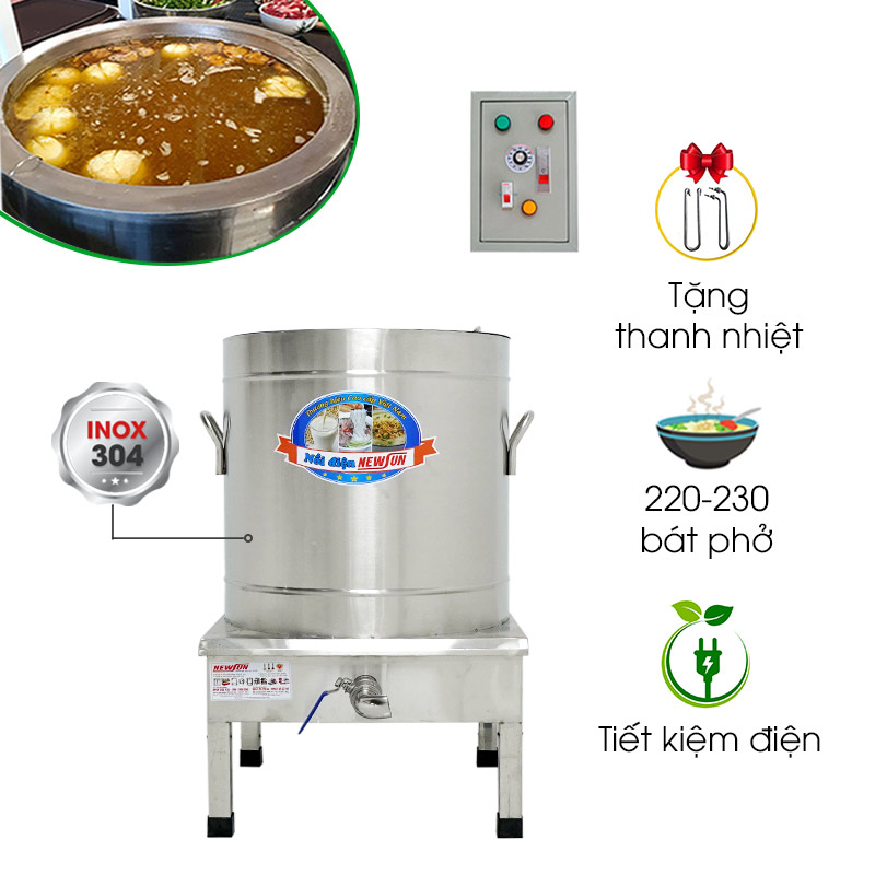 Nồi nấu phở tủ điện rời 100L