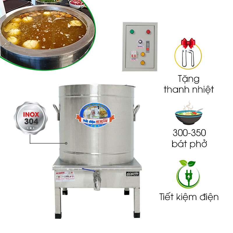 Nồi nấu phở tủ điện rời 150L