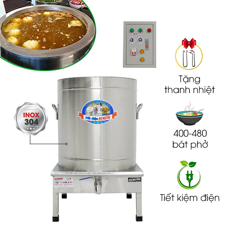 Nồi nấu phở tủ điện rời 200L