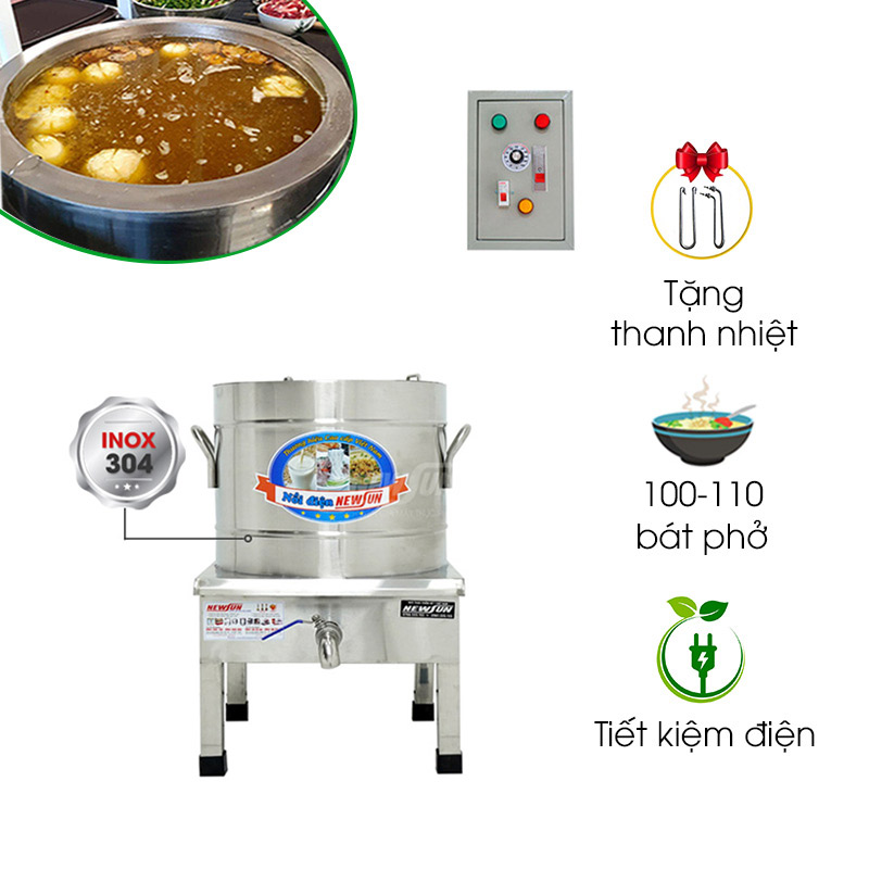Nồi nấu phở tủ điện rời 40L
