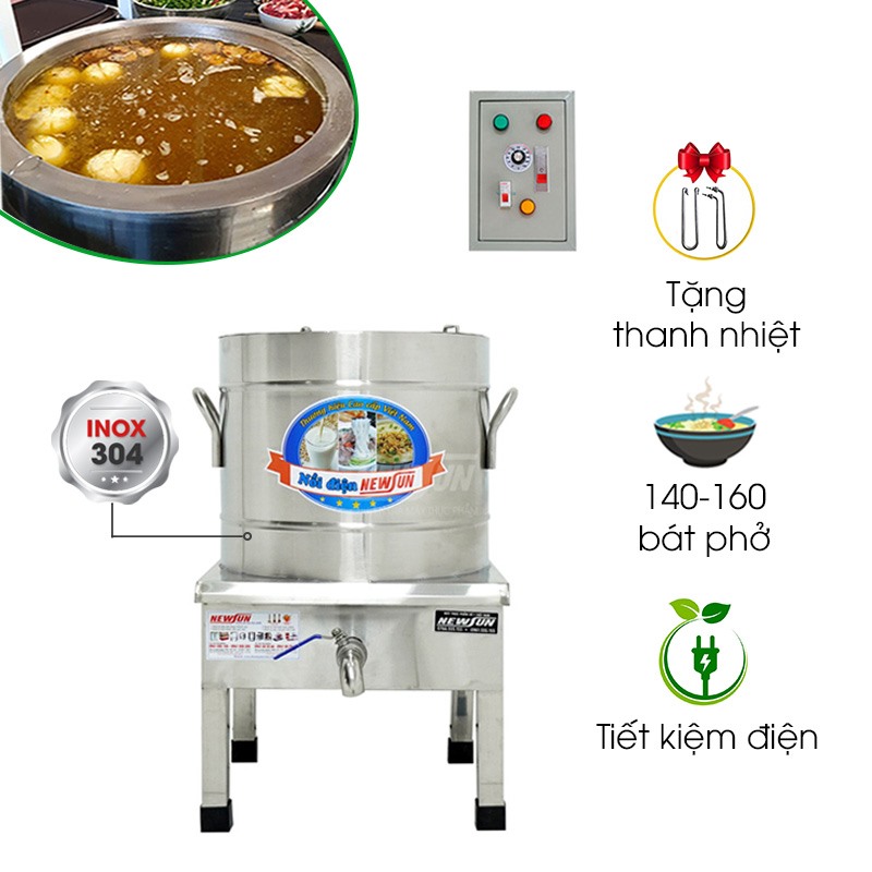 Nồi nấu phở tủ điện rời 60L