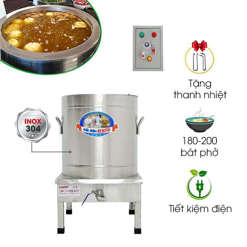 Nồi nấu phở tủ điện rời 80L