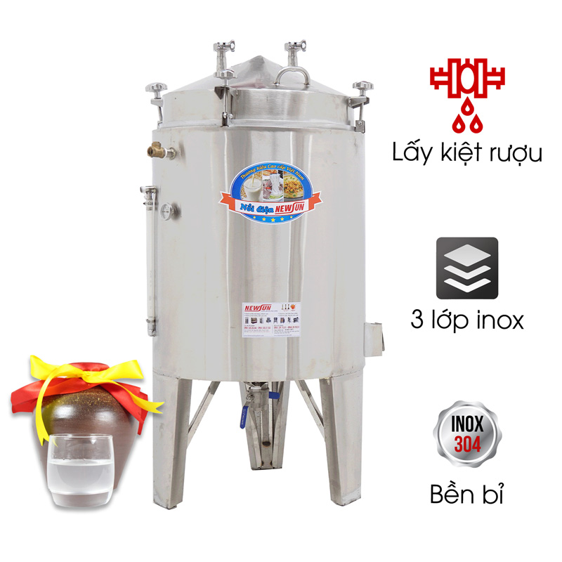 Nồi nấu rượu inox thiết kế riêng