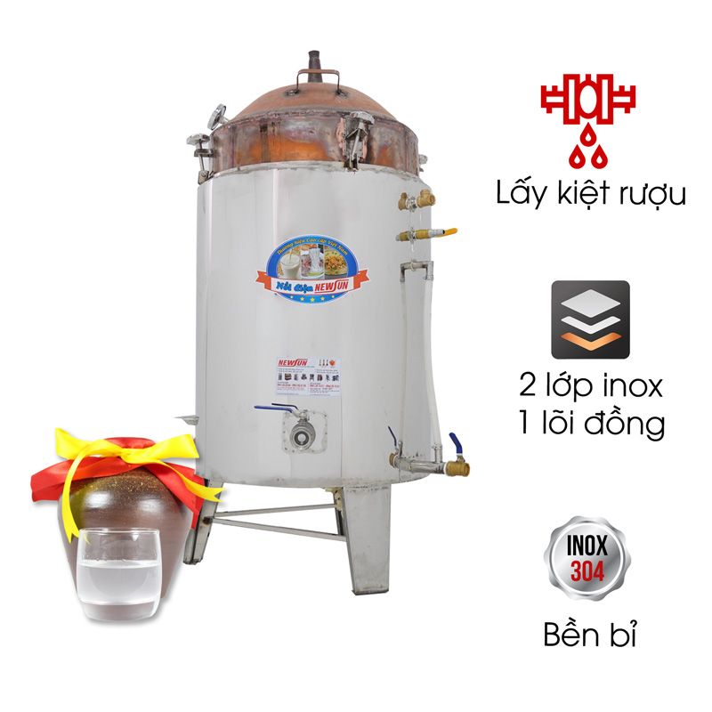 Nồi nấu rượu lõi đồng thiết kế riêng
