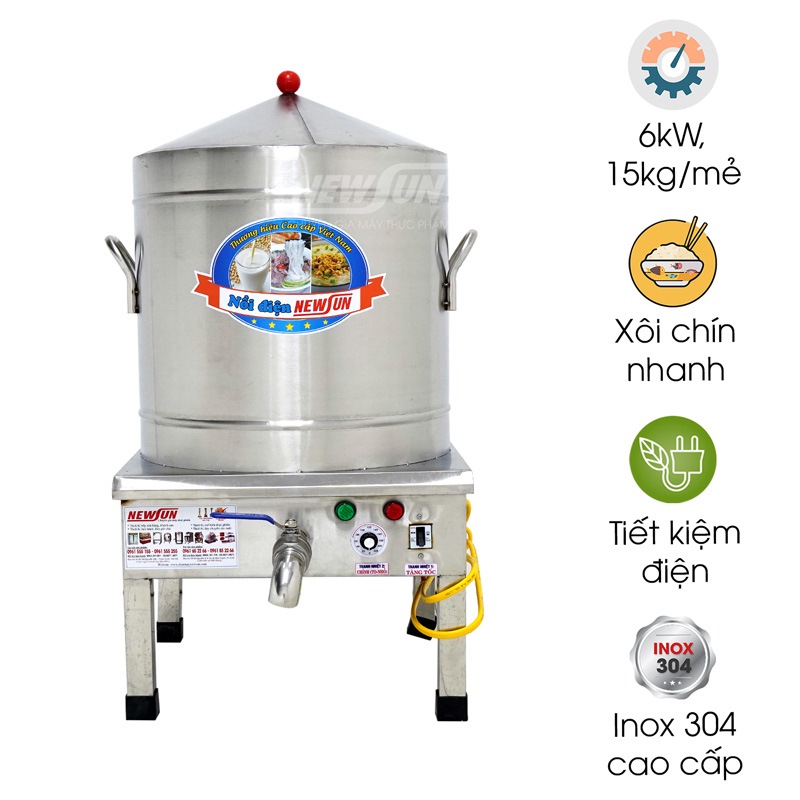 Nồi đồ xôi 15kg/mẻ