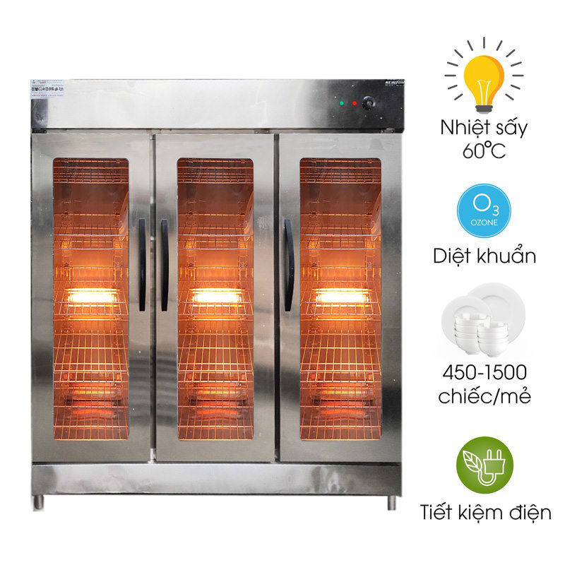 Tủ sấy bát chén công nghiệp 3 buồng