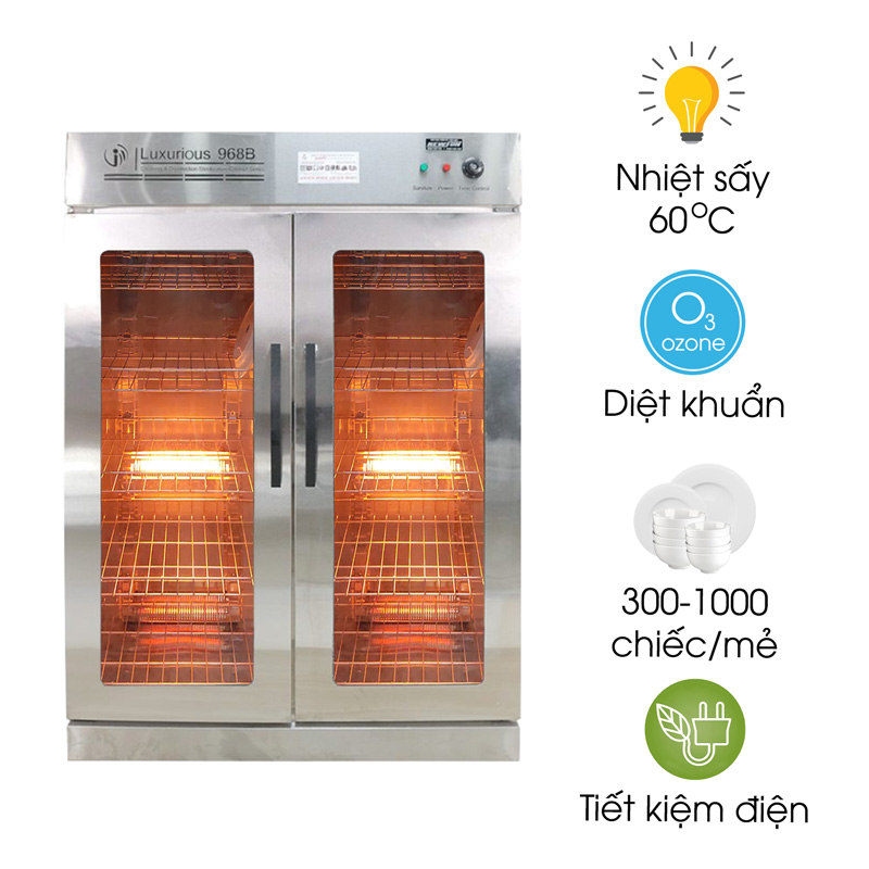 Tủ sấy bát đũa công nghiệp 2 buồng