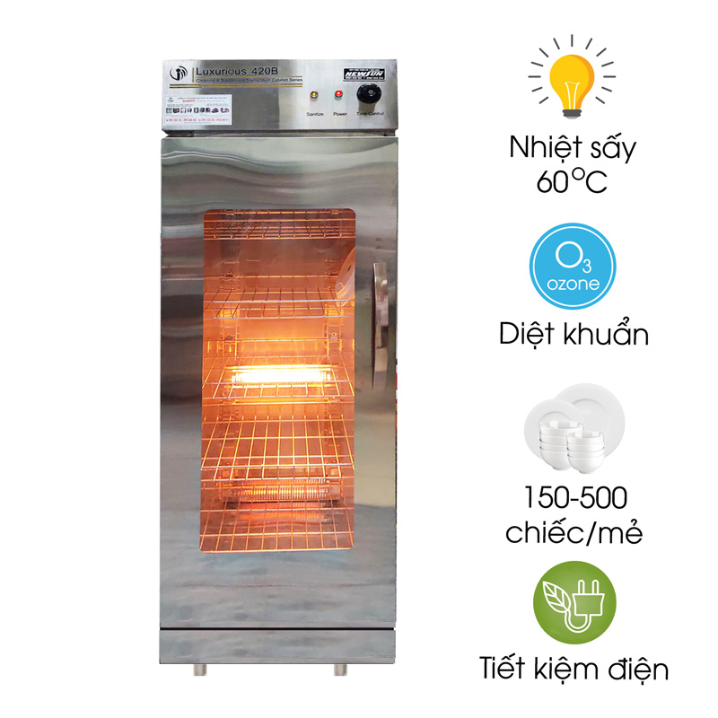 Tủ sấy bát chén 1 buồng công nghiệp